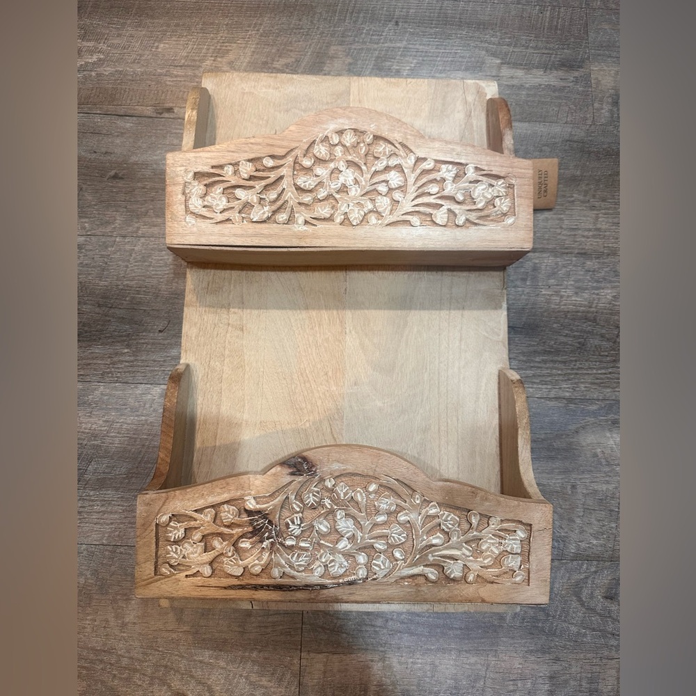 My Mela Uniquely Crafted Wooden Shelf